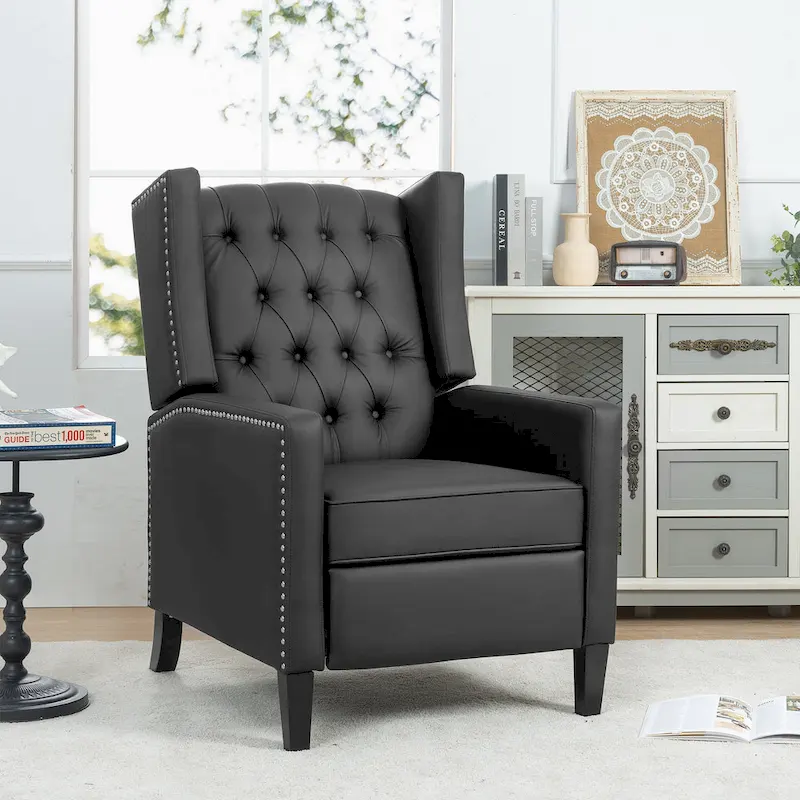 Wide Manual Wing Chair Recliner - 34.45 x 27.16 x 40.55