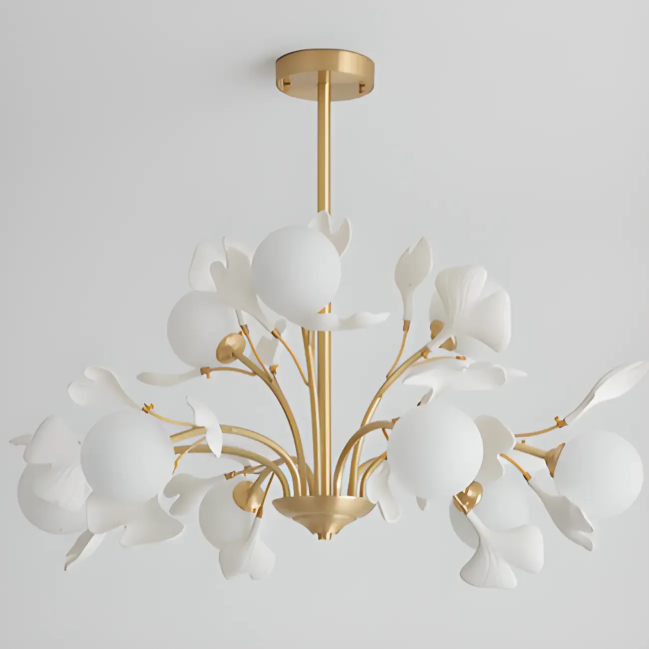 Modern Brass Branch Chandelier with Elegant Design