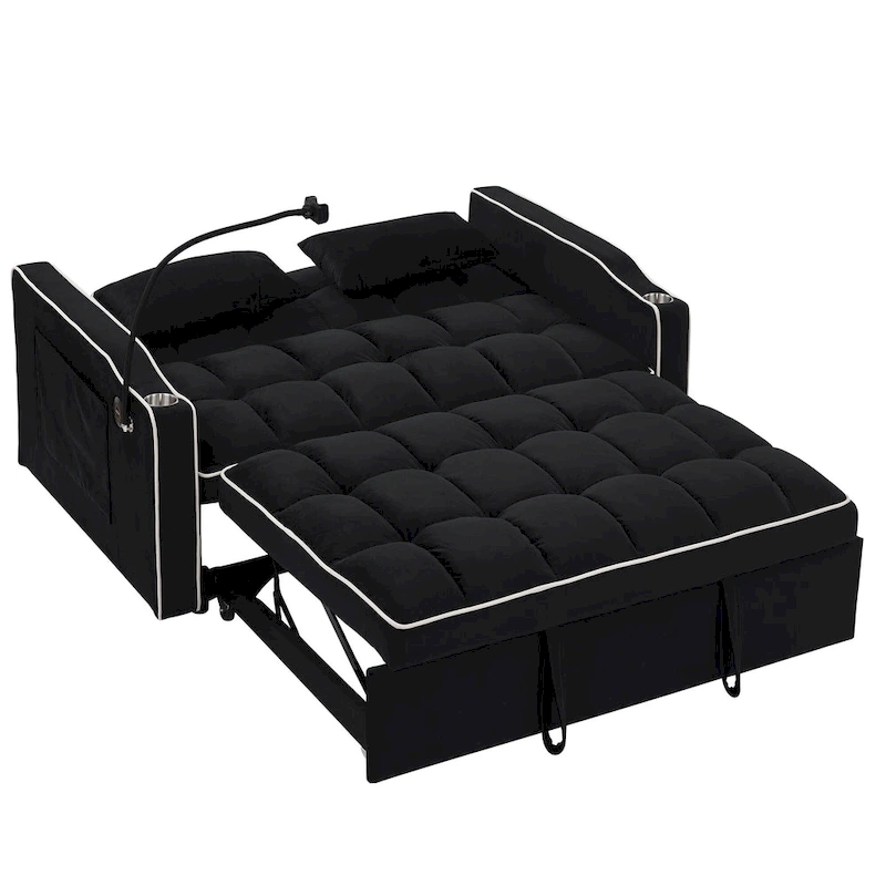 55.51 inch versatile foldable sofa bed in 3 lengths
