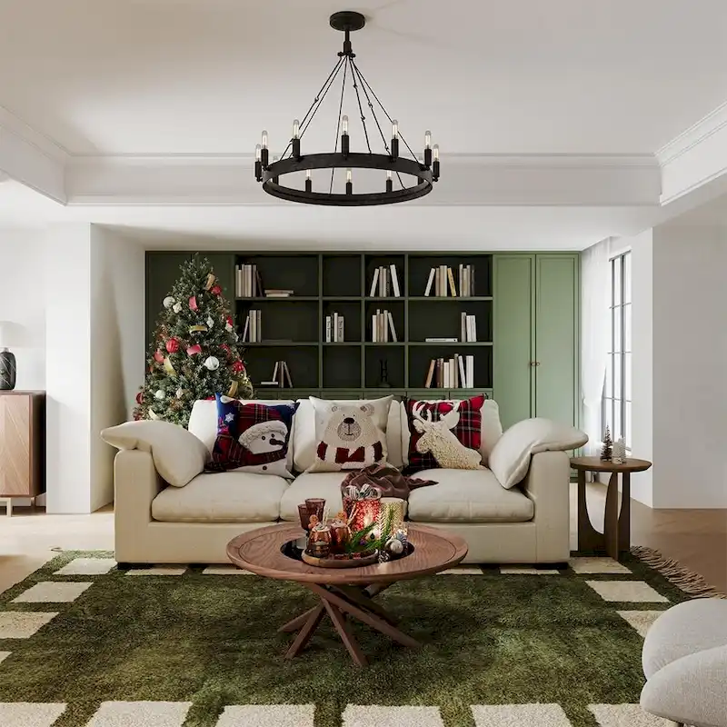 86.61  Modern Farmhouse Deep 3-Seater Sofa, Track Arm Couch, Linen Fabric Sofa