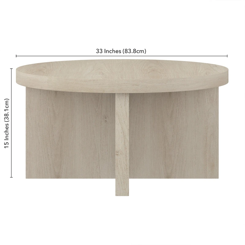 Elna 33 Wide Round Coffee Table - 33 Wide