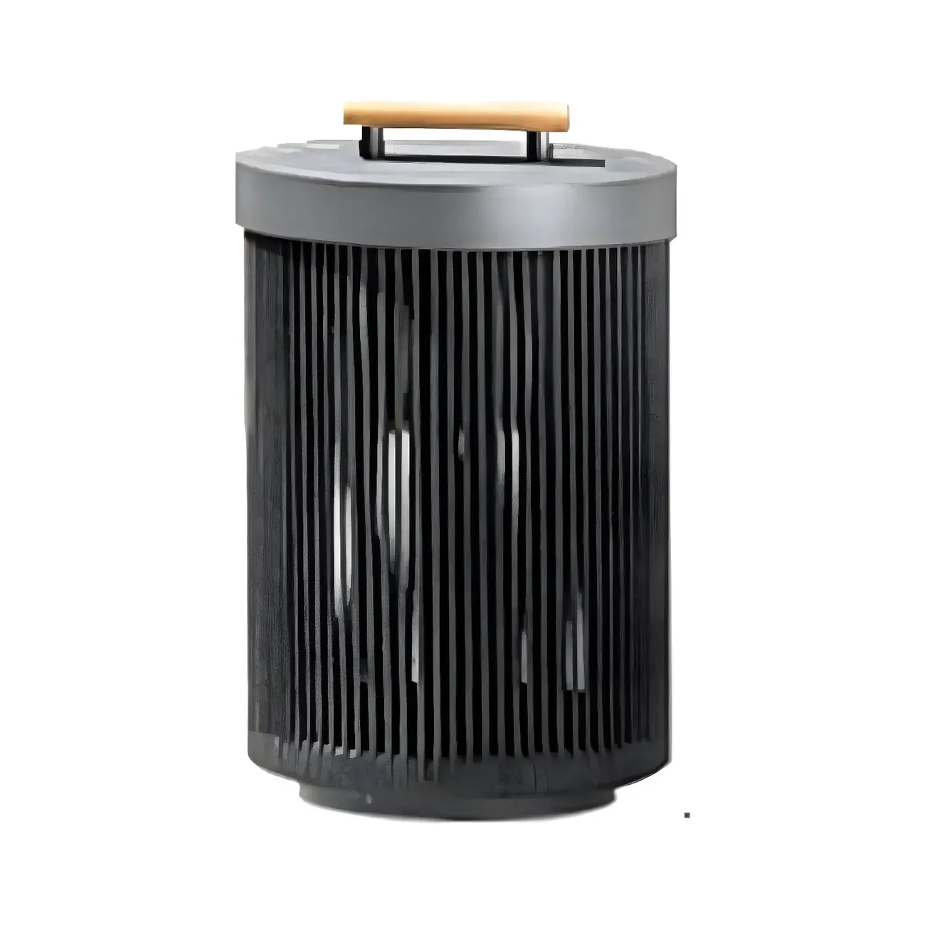 Rattan Grid Metal Cylindrical Post Cap Light