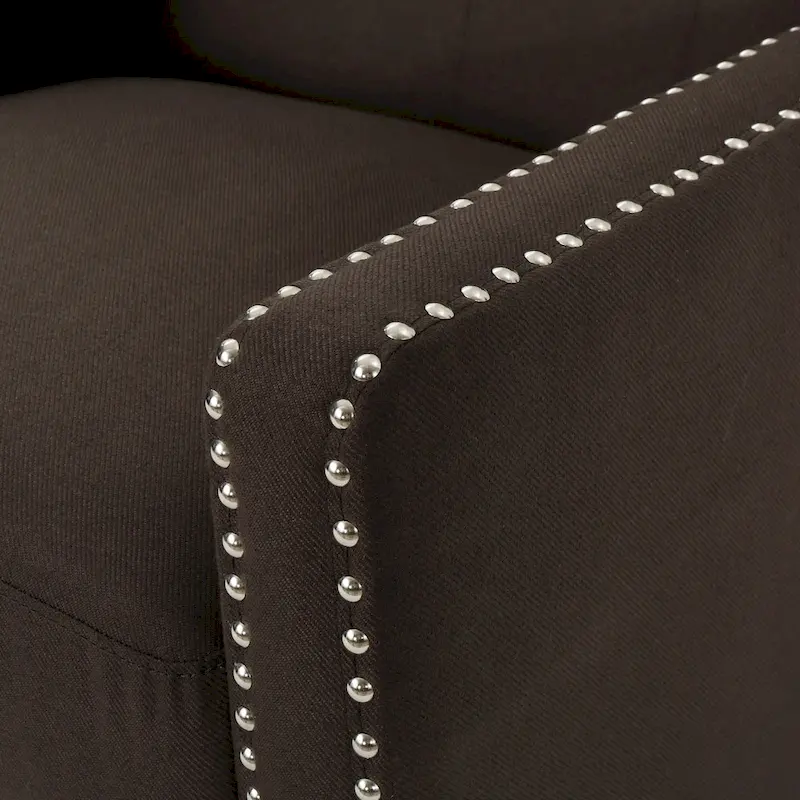 Classic Fabric Push Back Chair, Elegant Recliner for Living Room, Bedroom