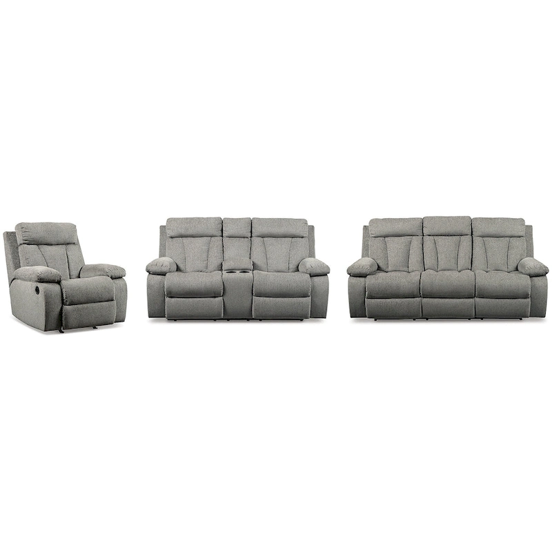 Signature Design by Ashley Mitchiner Gray 3-Piece Upholstery Package - 87 W x 40 D x 42 H