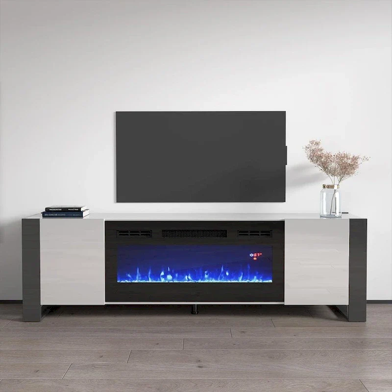 Woody BL-EF Electric Fireplace 77 TV Stand