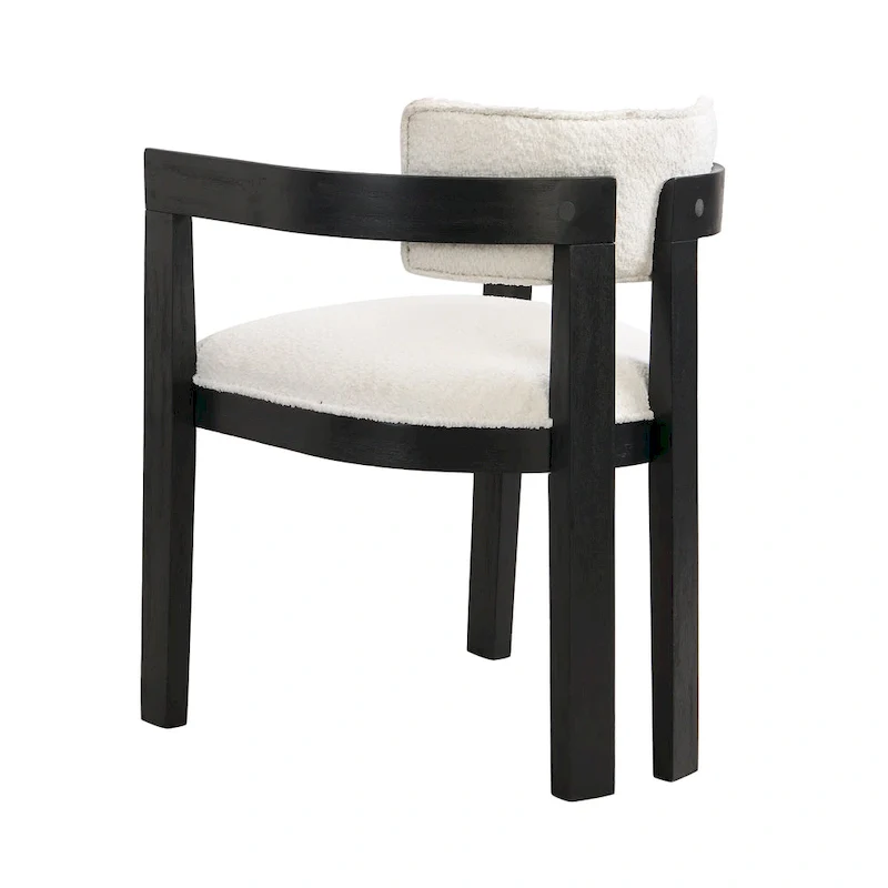 Conrad Sophisticated Modern Dining Chair With Armrest by Christopher Knight Home