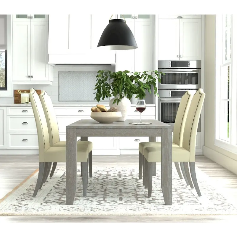 Carolina Living Romero Parson Chair - Natural Driftwood - Linen Upholstery