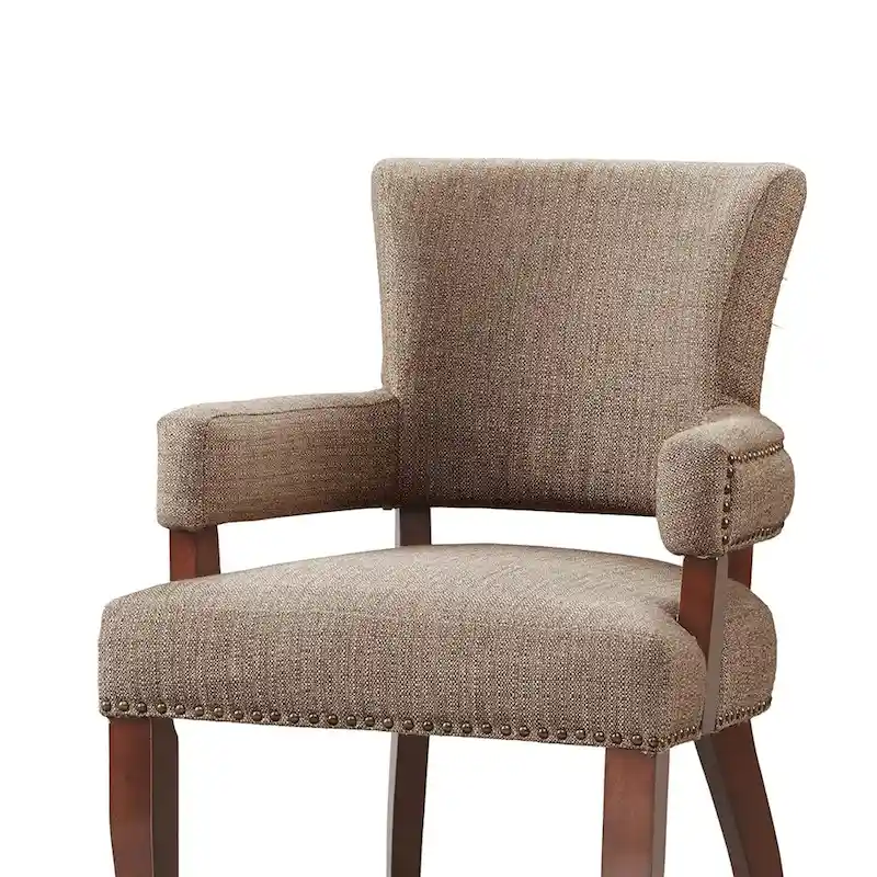 Arm Dining Chair 1 Piece, Silver Nailhead trim Dining Room Chairs
