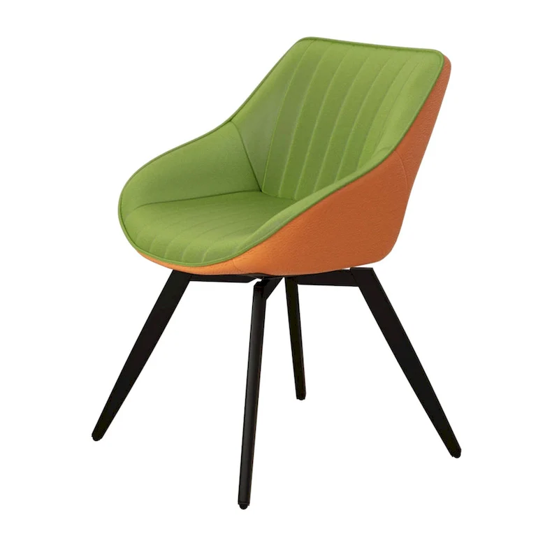 Set Of 2 Dining Chairs With Metal Legs