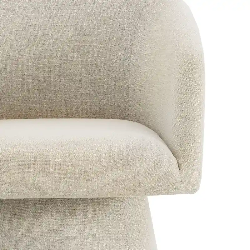 Evie Modern Upholstered Fabric Swivel Dining Chair
