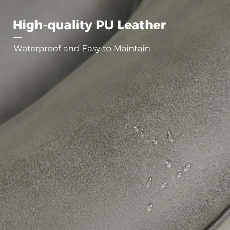 Haley Modern Swivel Barrel Faux Leather Chair with Solid Wood Base by HULALA HOME