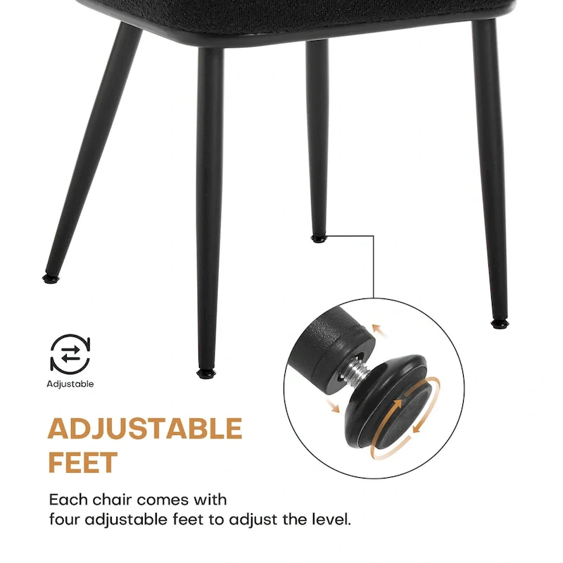 Upholstered Rattan Dining Chairs Side Chair Set of 2 - 33.86H x 18.9W x 22.83D