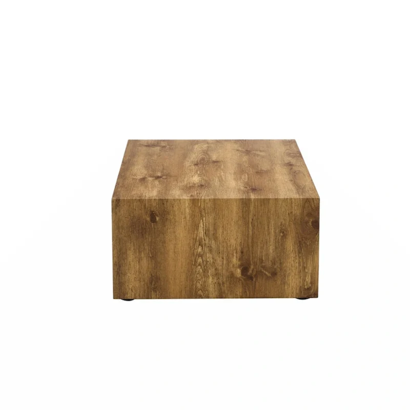 Modern Coffee Table, MDF with Wood Grain & Marble-Inspired Pattern, Easy Assembly, 10-15 Min
