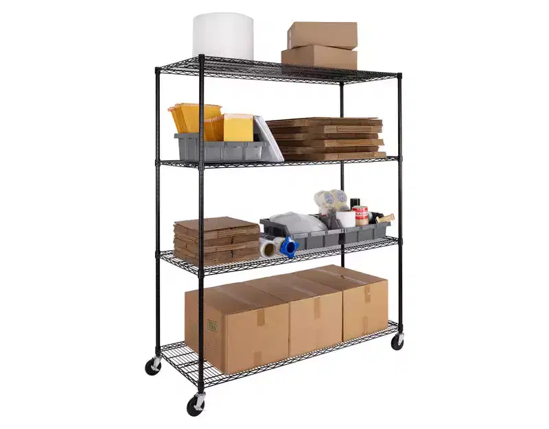 Seville Classics UltraDurable 4-Tier 60 x 24 Steel Wire Shelving Unit