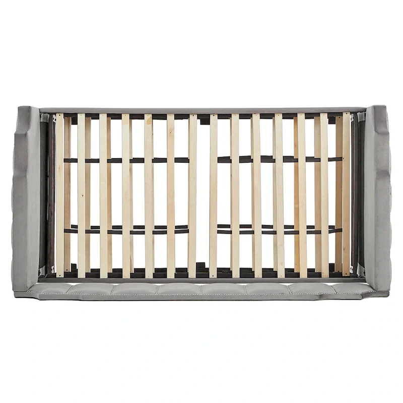 Glam Grey Velvet Daybed by