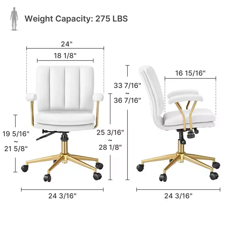 Velvet Soft Cushion Office Chair