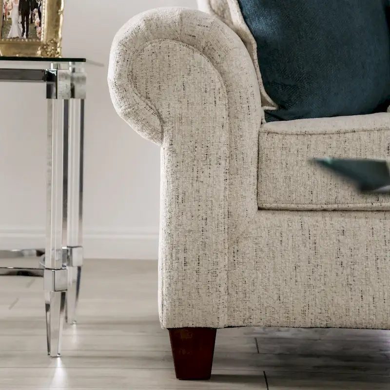 Mecia Transitional Chenille Rolled Arms 2-Piece Sofa Set by Furniture of America