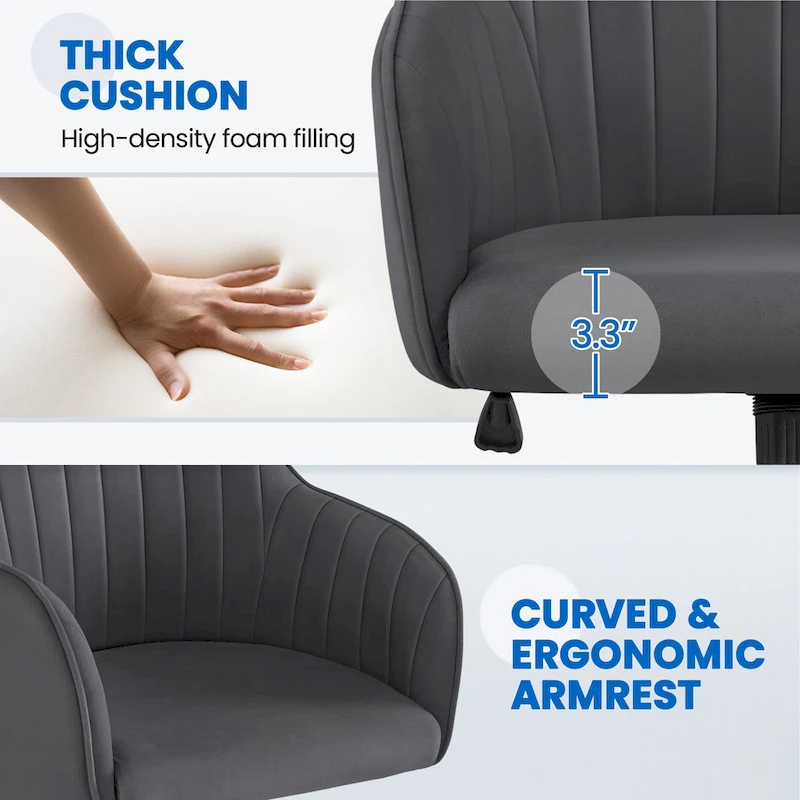 Yaheetech Desk Chair Height-Adjustable Swivel Computer Chair