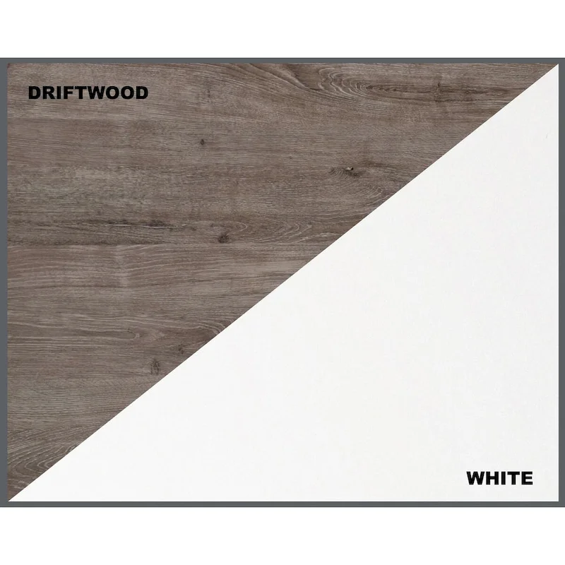 Saint Birch Finley White 59-inch L-Shape Desk