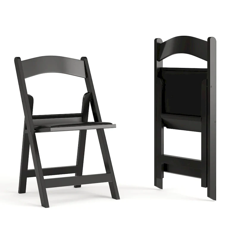 Set of 2 Folding Chairs with Padded Seats - 18D x 17.25W x 30.75H