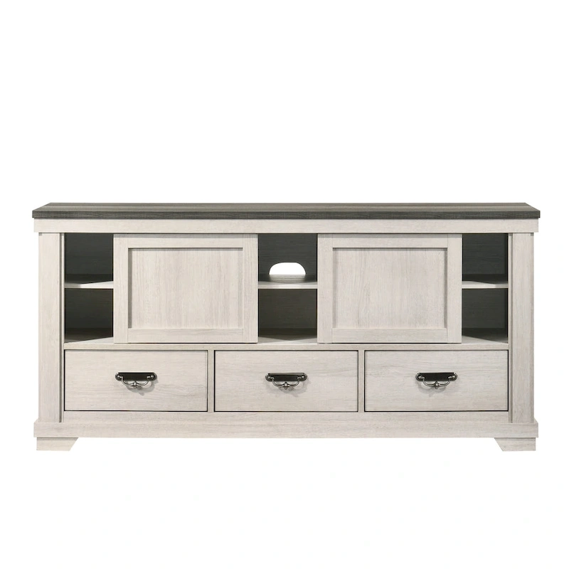 Candra 6 Piece Cream Brown Panel Bedroom Set