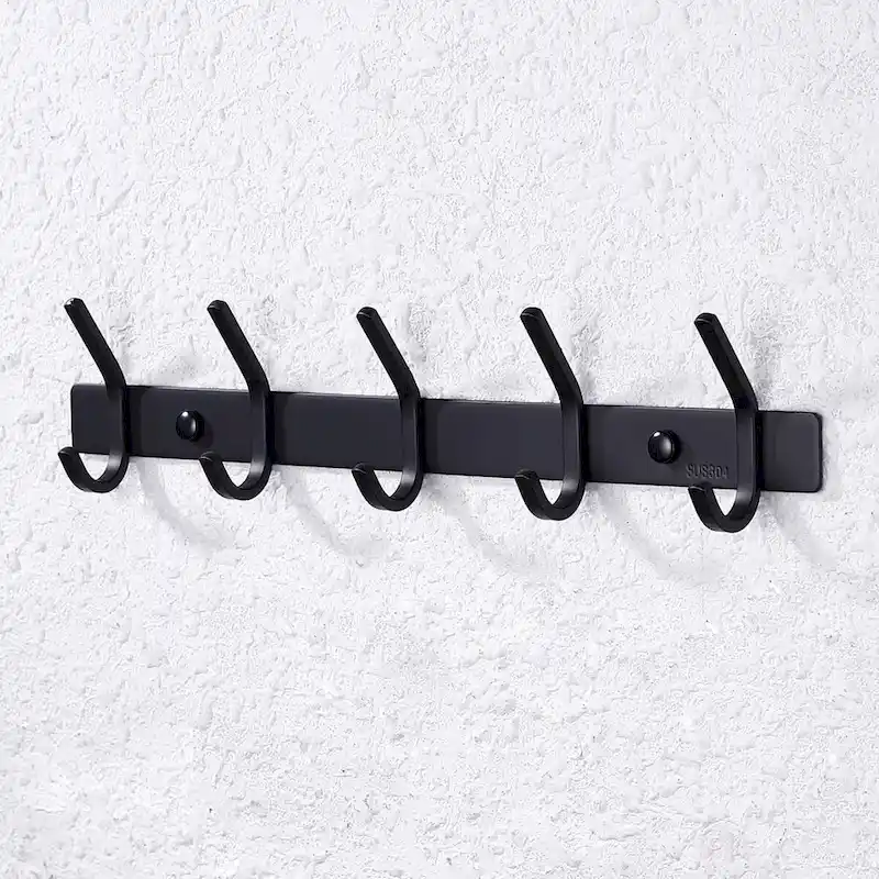Bathroom Robe and Towel Hook Rack with 5 Hooks