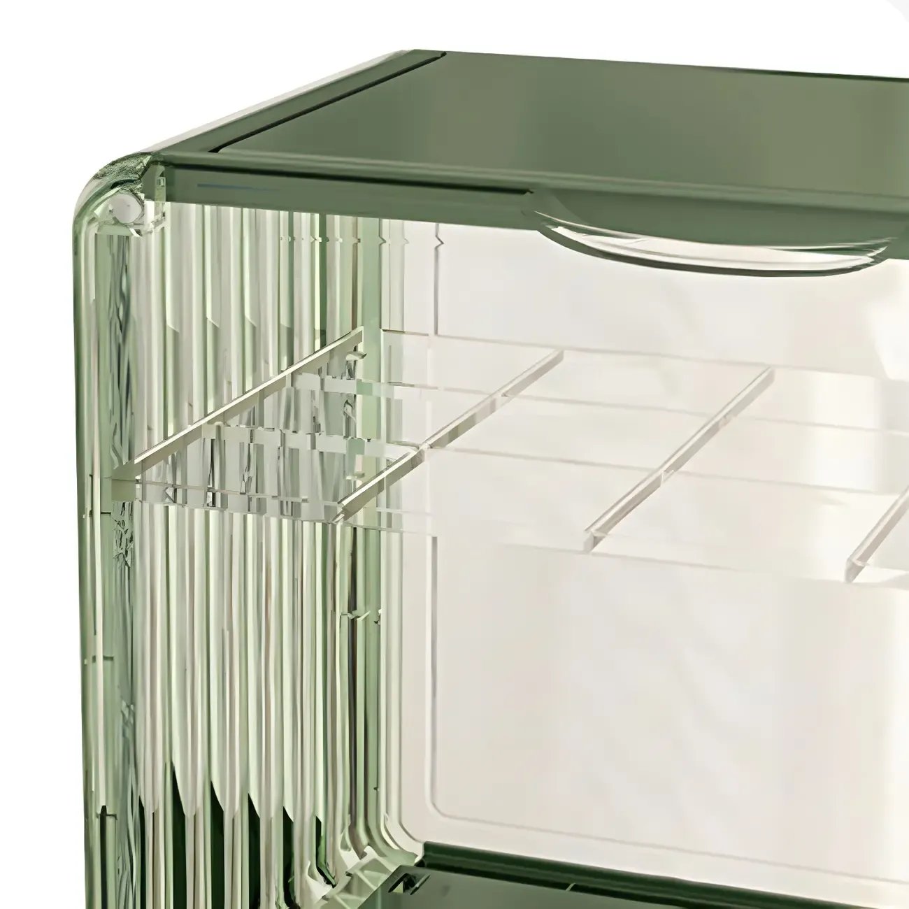 Stylish Stackable Green Clear Acrylic Display Cabinet