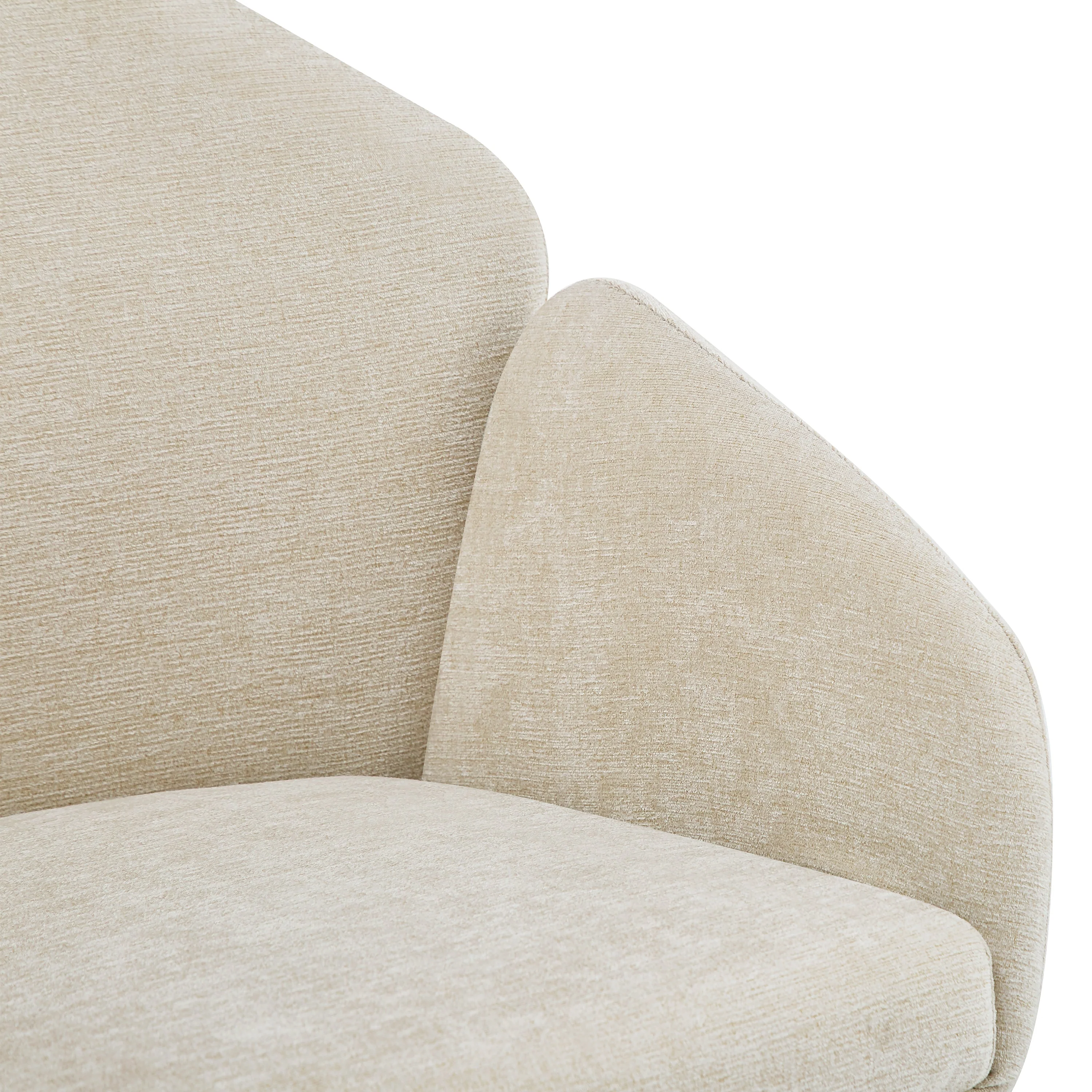 Luxury Polyester Round Back Dining Chairs, (Set of 2)