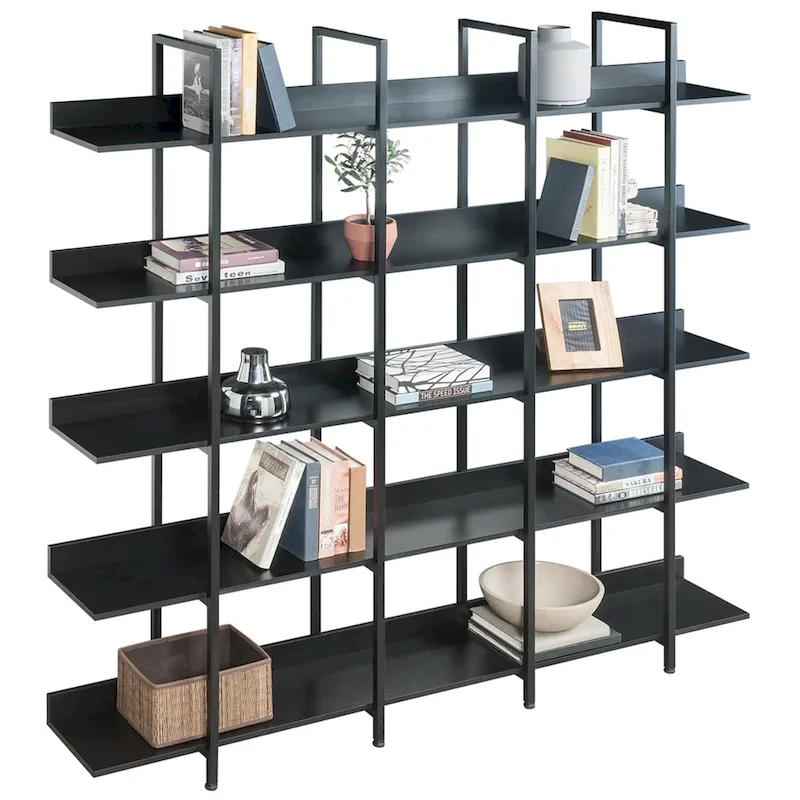 5 Tier Bookcase Home Office Open Bookshelf