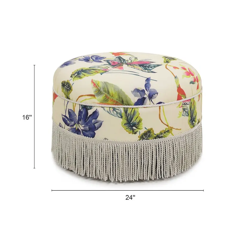 Yolanda 24 Upholstered Round Accent Ottoman