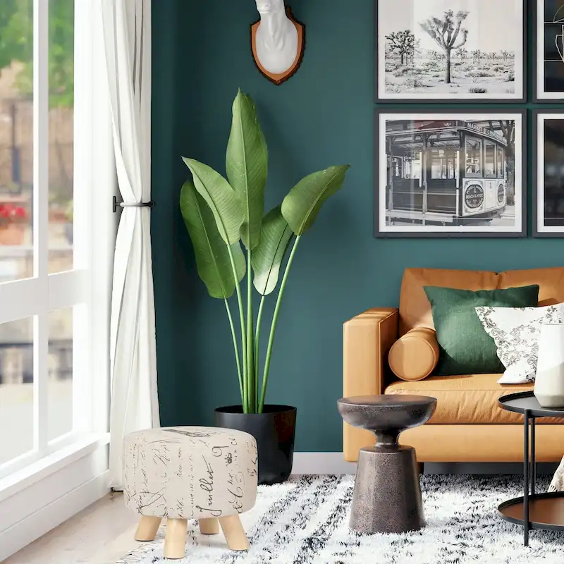 Adeco Foot Rest Ottoman Pet Stool