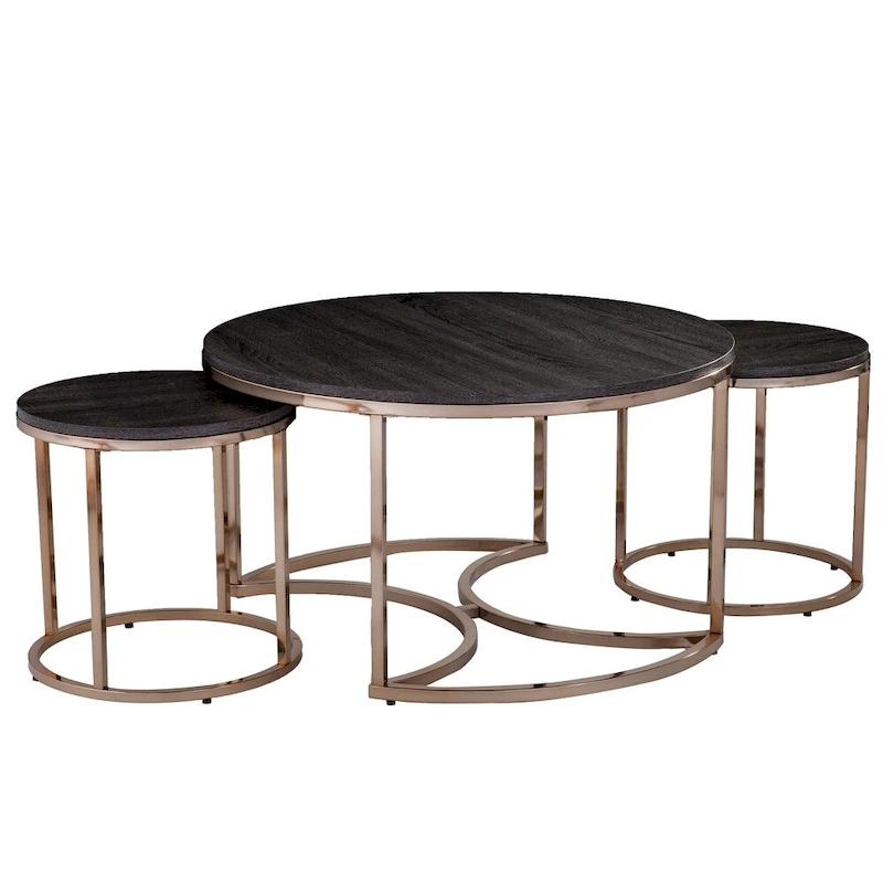 SEI Furniture Henderson Round 3-piece Nesting Coffee Table