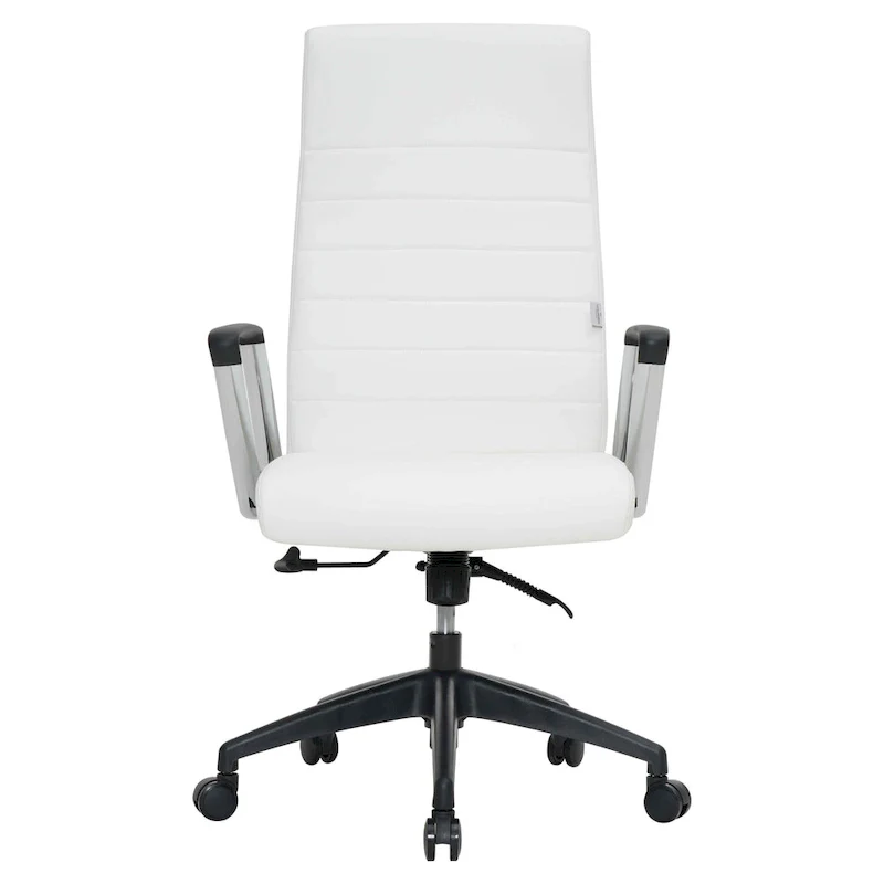 LeisureMod Hilton Modern High Back Leather Conference Office Chair