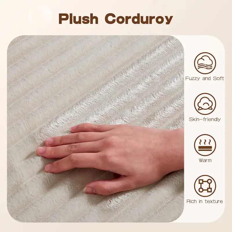 OVIOS Long Plush No Assembly Required Chaise Sofa