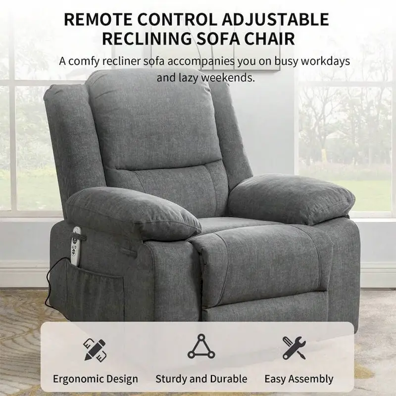 Electric Massage Power Recliner Chair, Multi-function Lifting, Timing