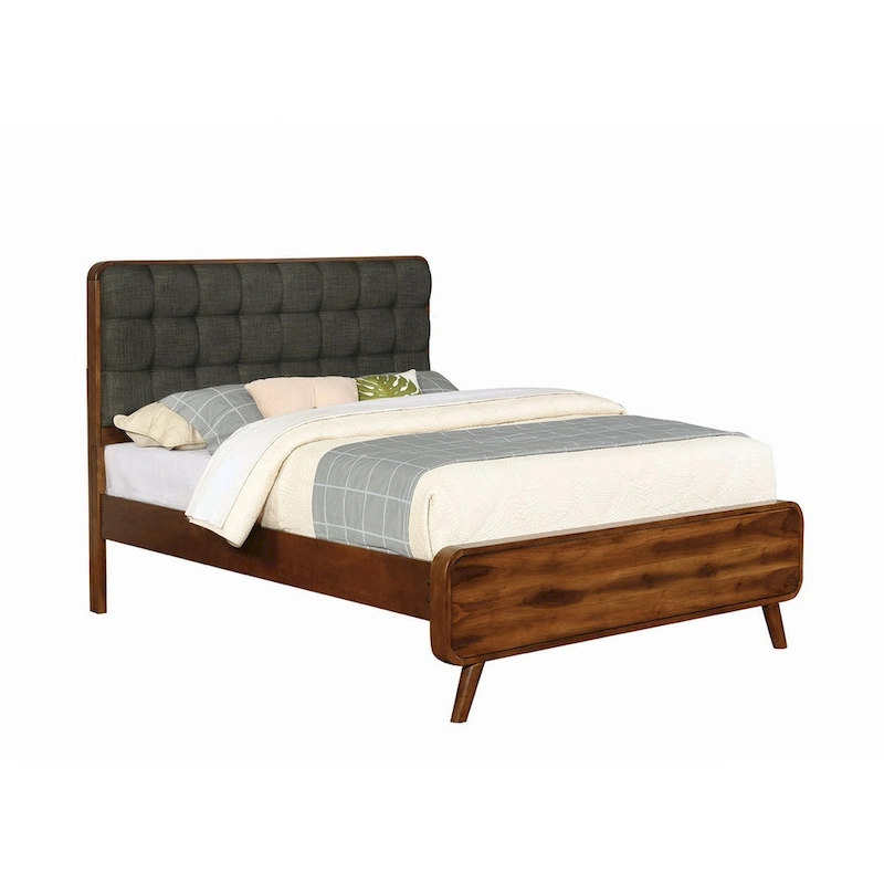 Roxbury Mid-century Modern Dark Walnut 5-piece Bedroom Set