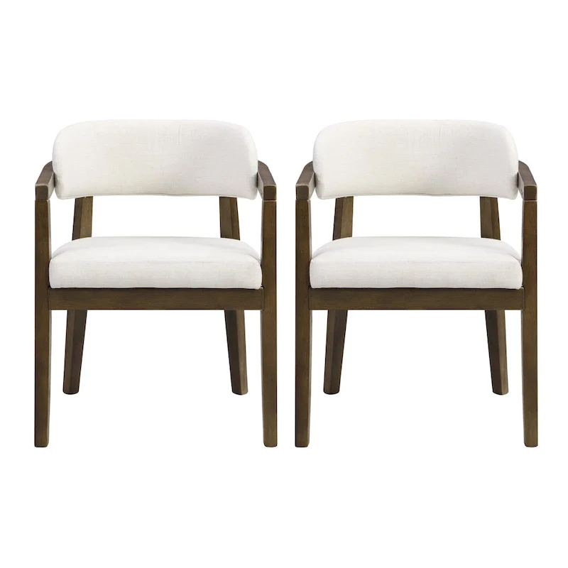 Christopher Knight Home - Carter Modern Dining Armchair Set of 2 with Upholstered Seating and Solid Wood Frame