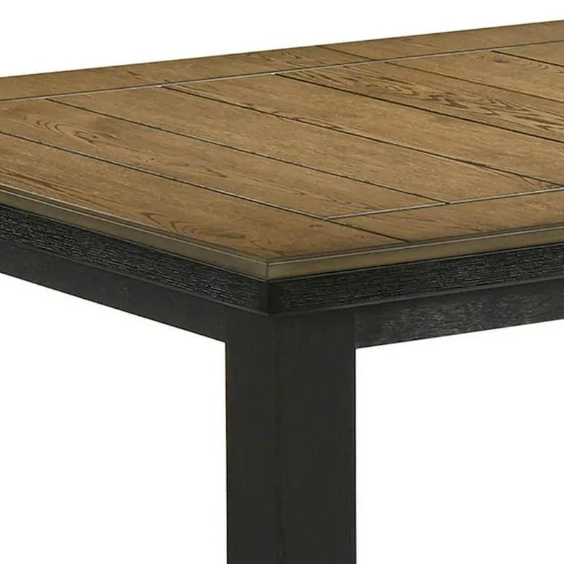 Woodlands 60-78 Inch Counter Height Dining Table, Extendable, Brown Wood