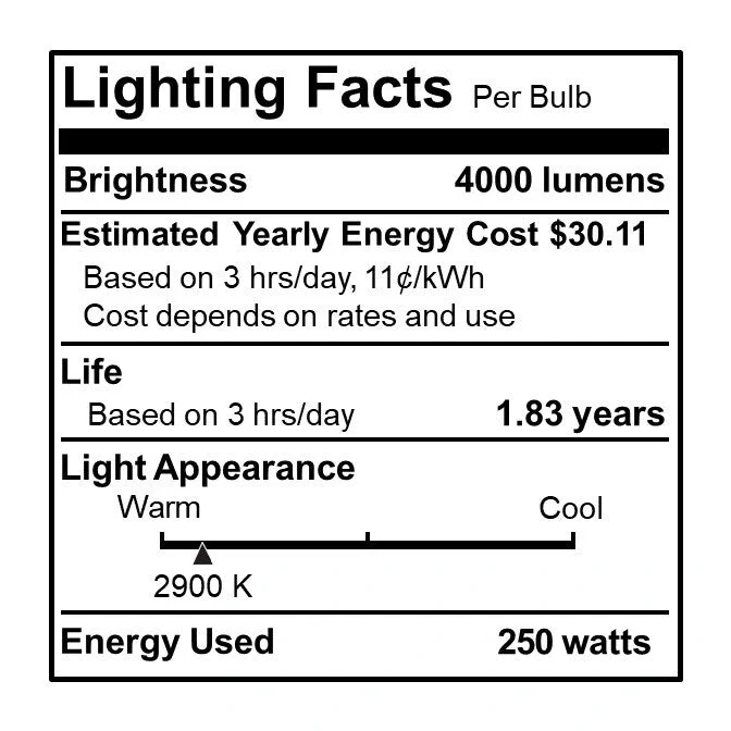 Bulbrite Pack of (4) 250 Watt 120V Dimmable T10 Halogen Mini Light Bulbs with Medium (E26) Base, 2900K Soft White Light