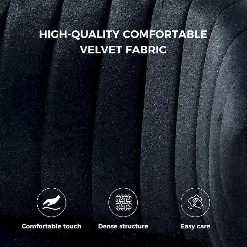 Modern Glam Upholstered Tufted Back Side Accent Dining Chair with Small Base