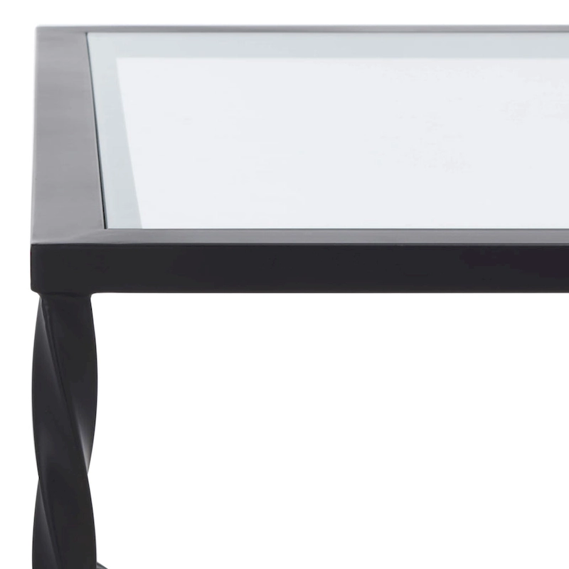 SAFAVIEH Couture Sedighe Glass Coffee Table - 40 W x 24 D x 18 H - 40W x 24D x 18H