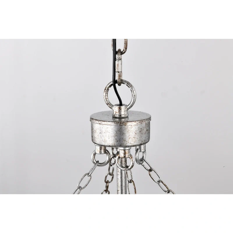 Jenus 13 Inch Antique Farmhouse Box Shape 4 Light Pendant