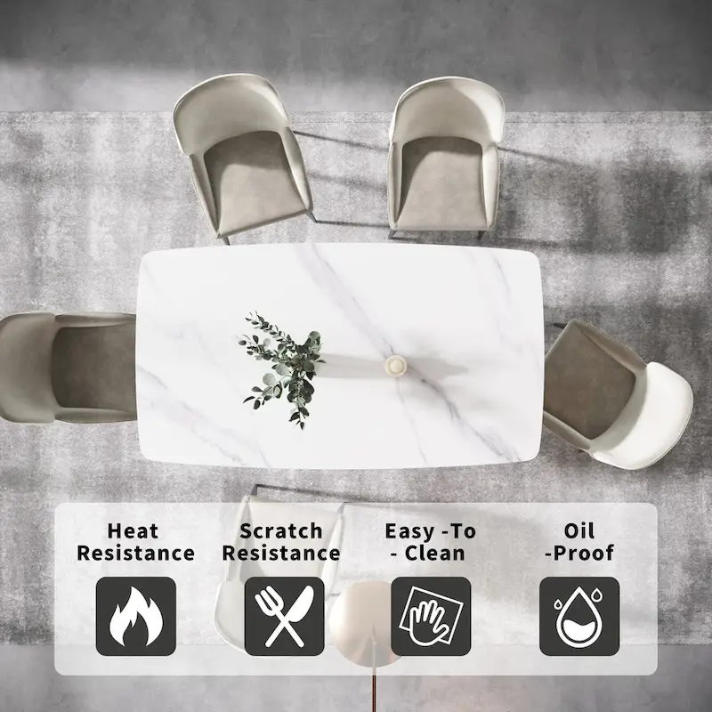 71 Modern Rectangular Sintered Stone Dining Table