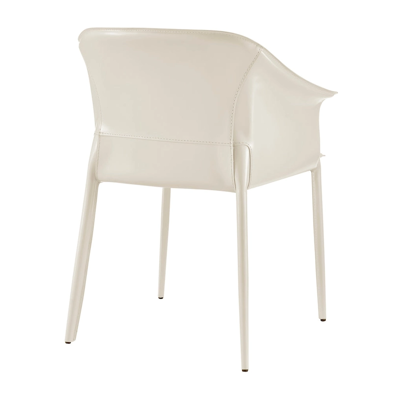 Callie Recycled Leather Dining Arm Chair