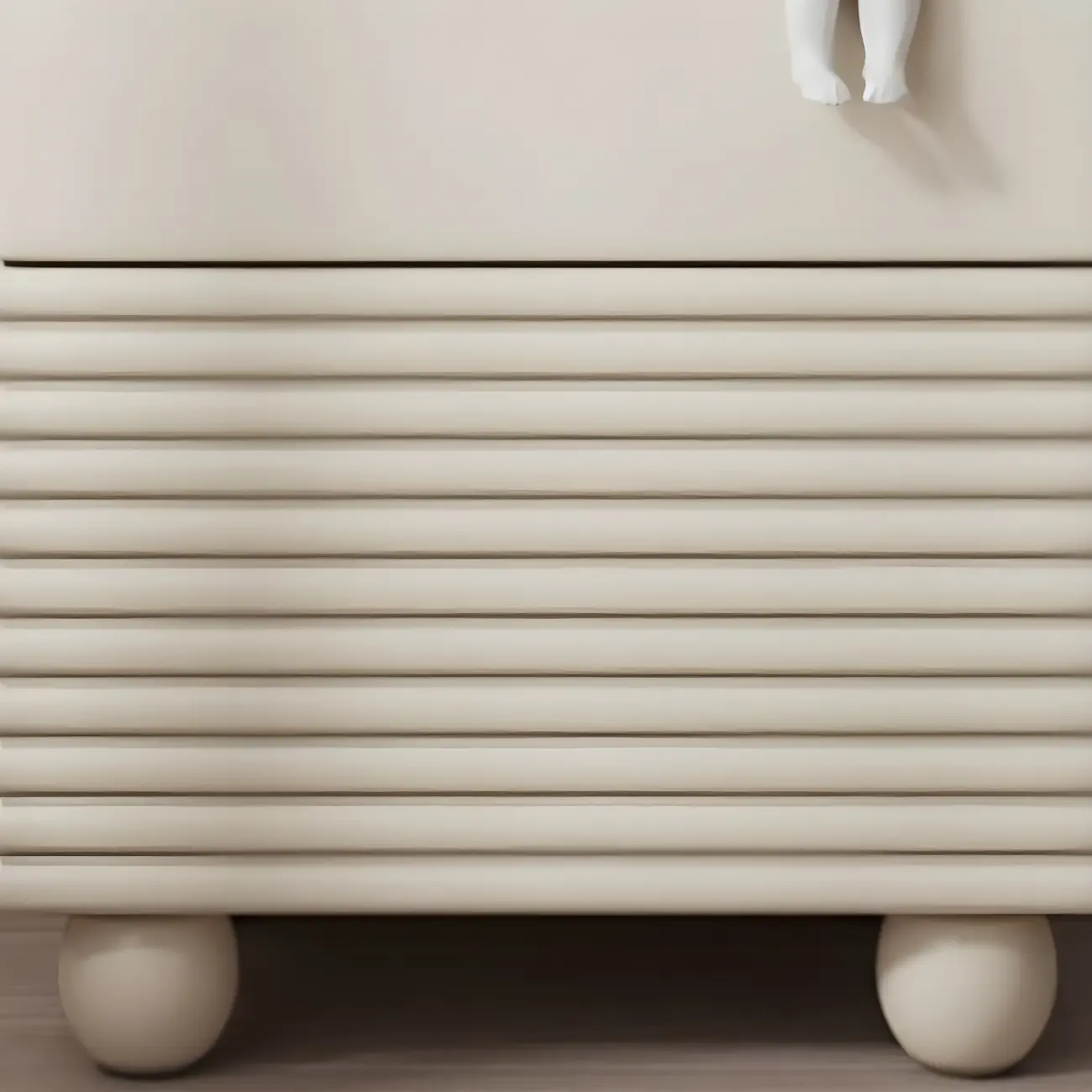 Princess Rectabgular White Wood Nightstand with 2 Drawers