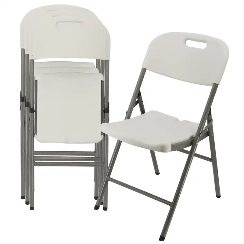 4 Piece Indoor and Outdoor Folding Chair Set