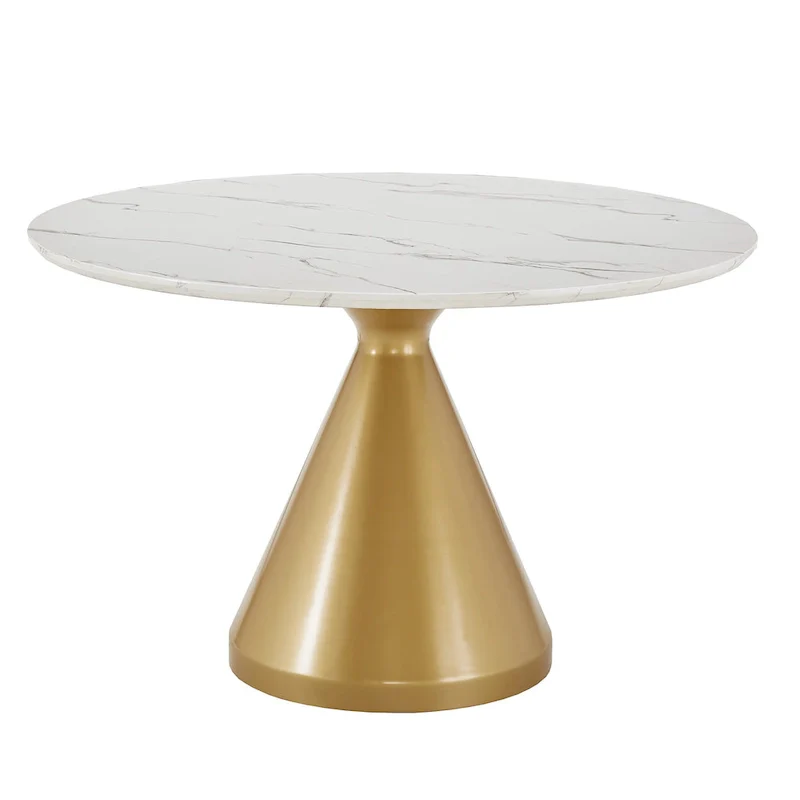 Darcy 46  Wide Faux Marble Round Dining Table by iNSPIRE Q Bold
