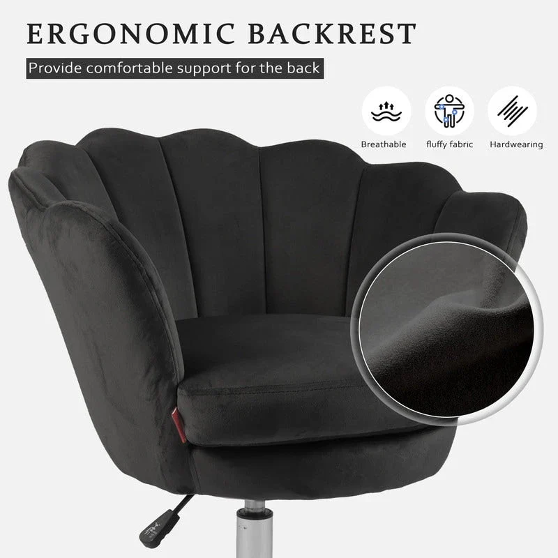 Accent Chair Swivel Vanity Chair Office Desk Chair With Wheels Modern Height Adjustable Pink/Grey/White