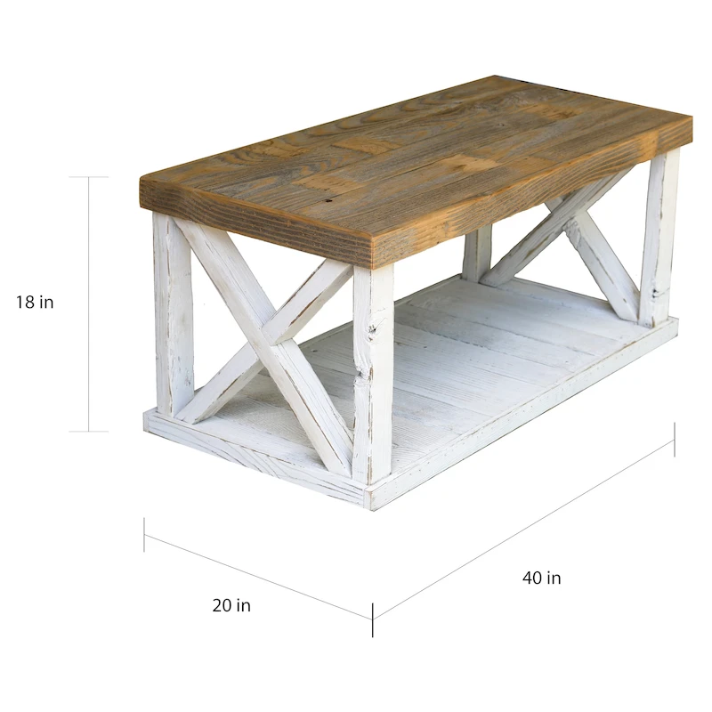 Wooden X Leg Coffee Table