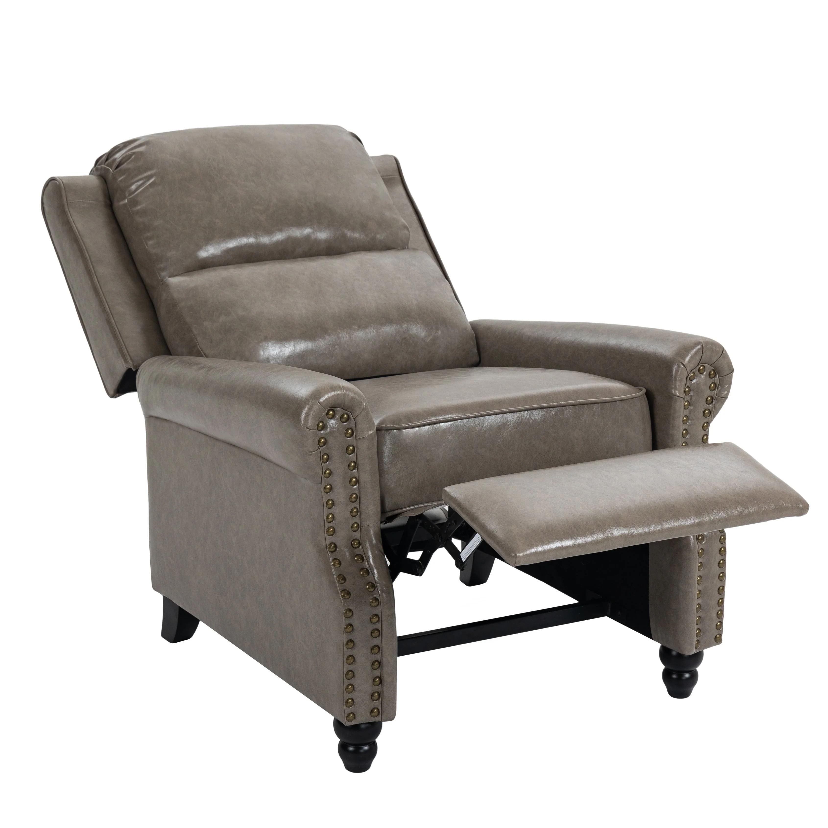 Manual Pushback Recliner Chairs with Nailhead Trim